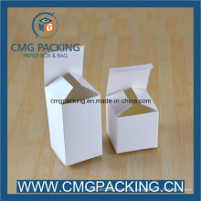 Caixa de empacotamento de papel de dobramento do cartão branco do presente do tamanho diferente feito sob encomenda